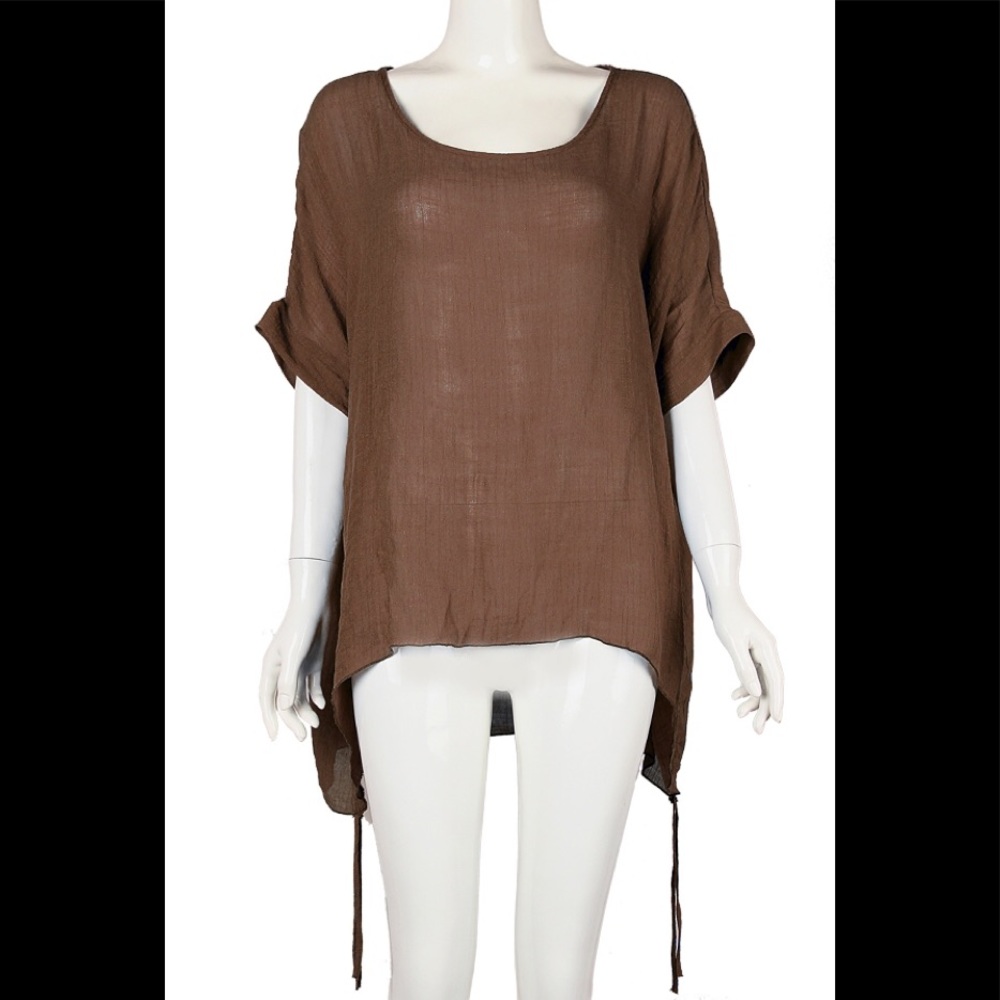 Sassy Bling brown or teal boho top